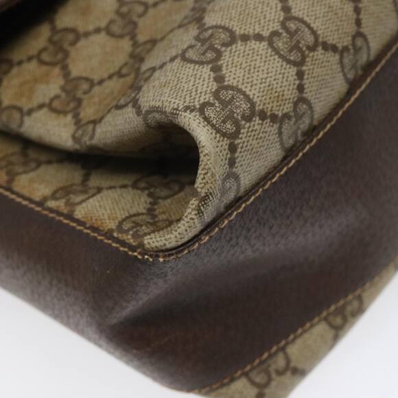 GUCCI GG Supreme Web Sherry Line Shoulder Bag Pvc Beige Red Green - Picture 11 of 16